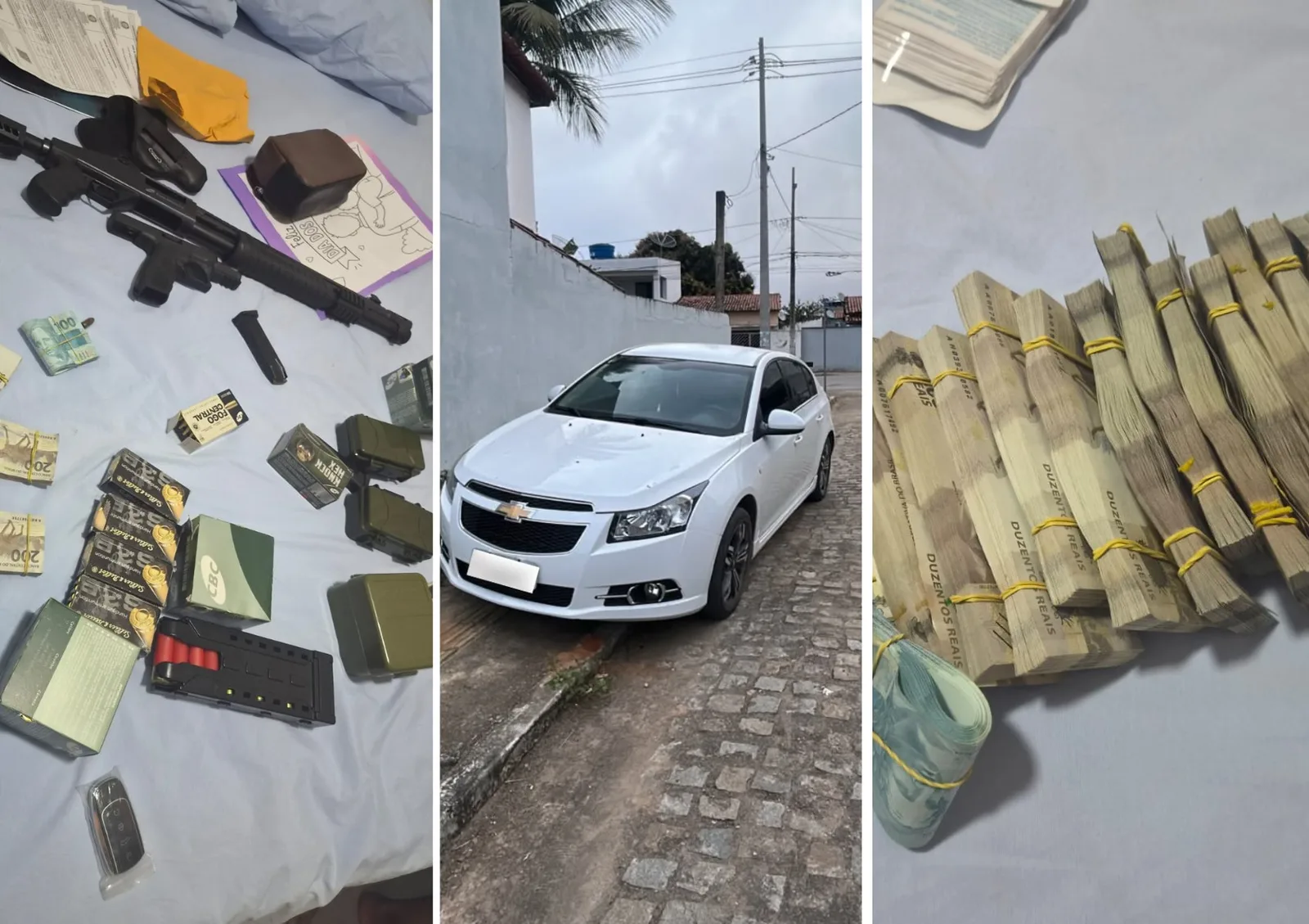 Operação apreende R$ 289 mil e armas em investigação de fraude na Bahia