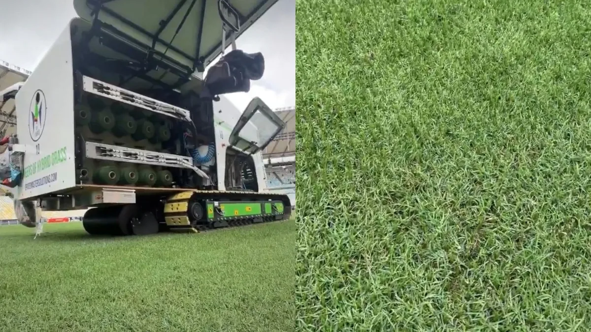 Maracanã recebe fibra sintética antes de jogo entre Cowboys e Ravens
