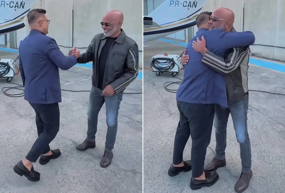 Rick aparece com empresário antes de helicóptero desaparecer em Santa Catarina