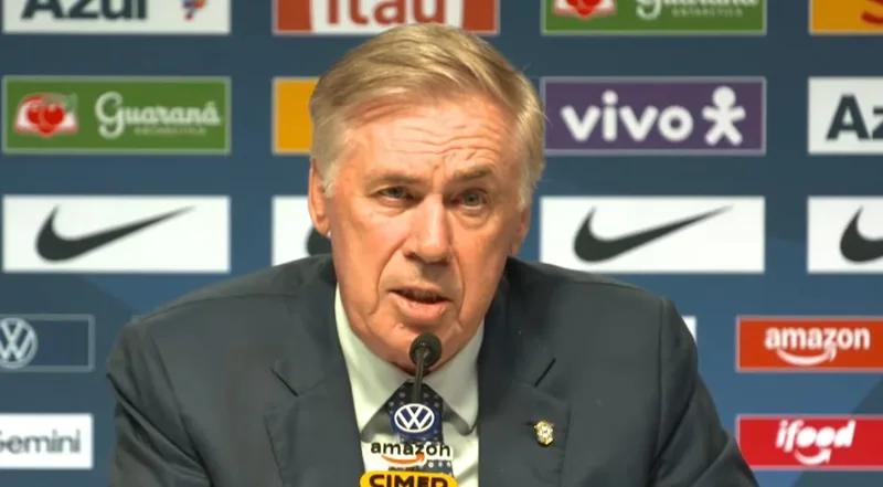 Ancelotti chama 26 jogadores para três jogos do Brasil