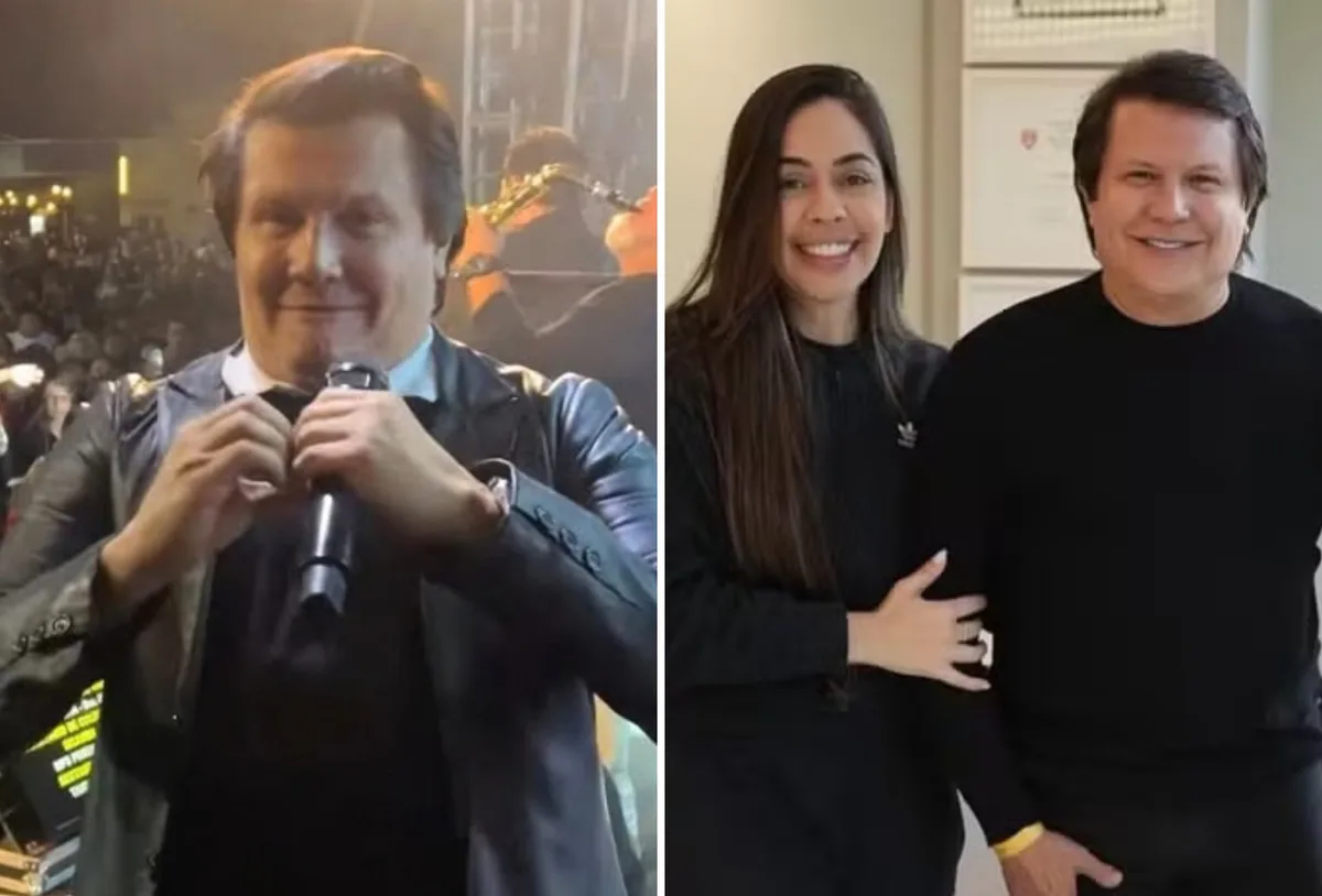 Giovani canta para Flávia Correia em show durante processo de divórcio