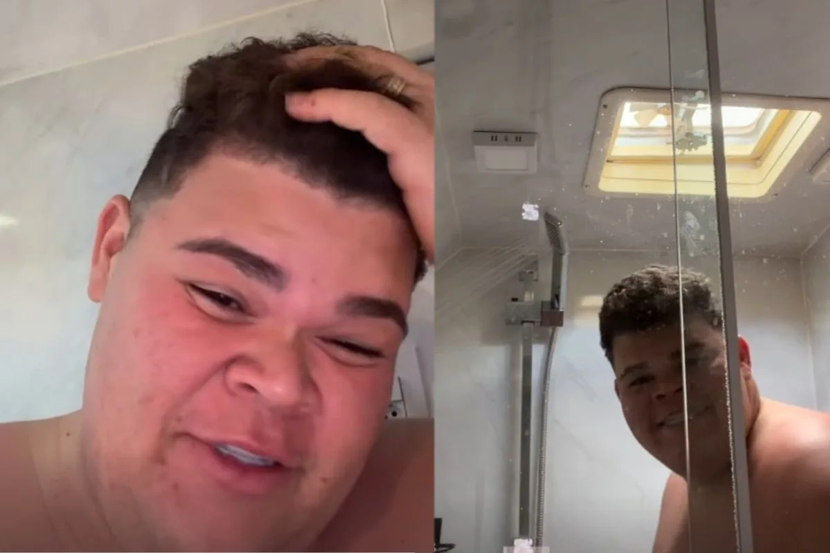 Gordão da XJ relata dificuldade para tomar banho sozinho em trailer