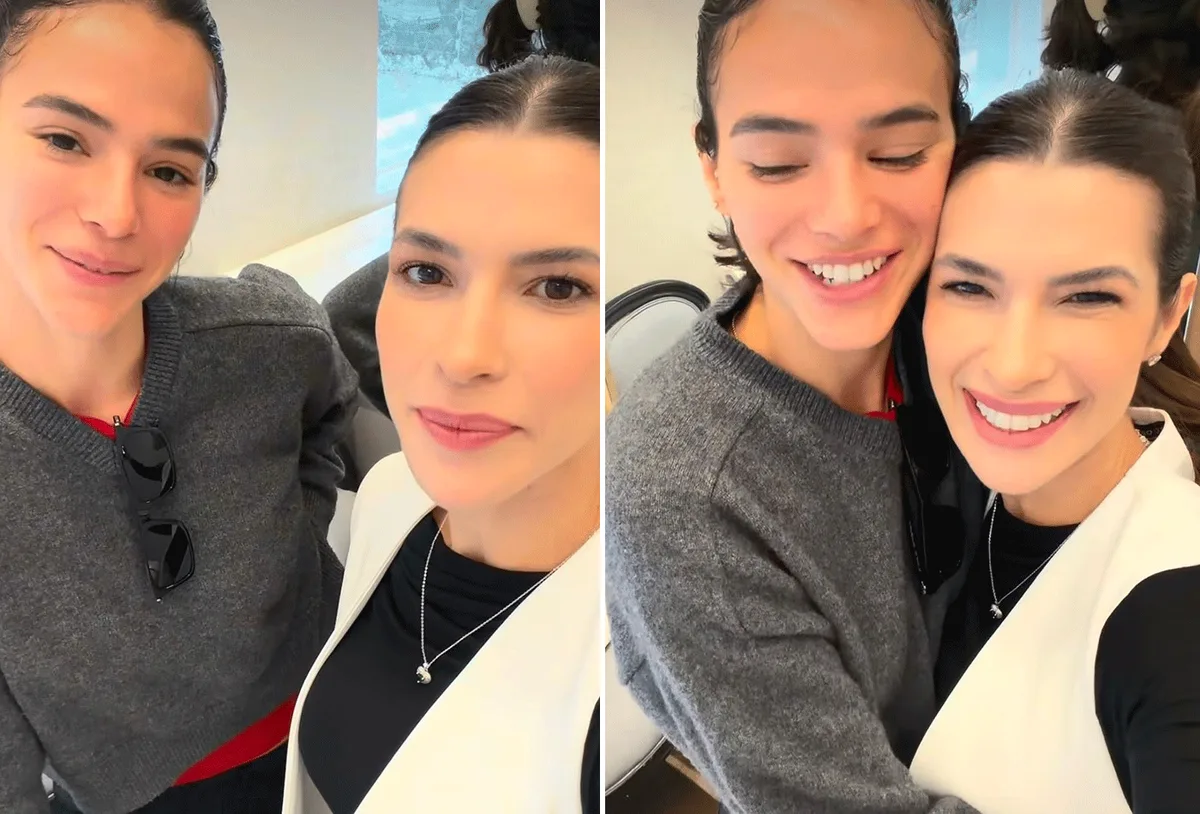 Michelle Menezes encontra Bruna Marquezine em São Paulo e elogia atriz