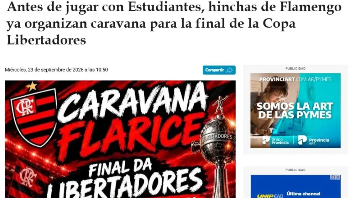 Torcedores do Flamengo organizam caravana para possível final em Montevidéu
