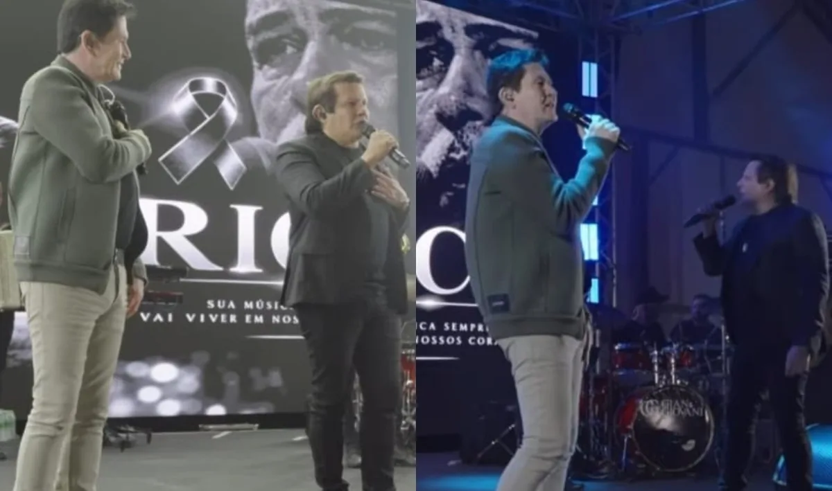 Gian e Giovani emocionam público ao homenagear Rick durante show