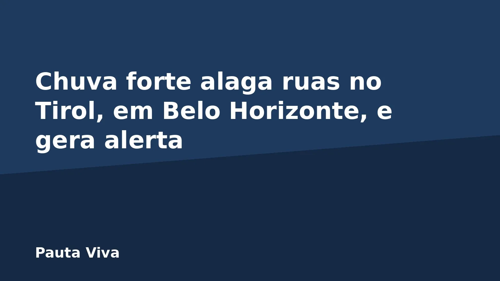 Chuva forte alaga ruas no Tirol, em Belo Horizonte, e gera alerta