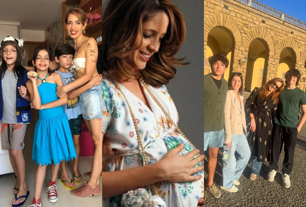 Poliana Abritta celebra maioridade dos trigêmeos com fotos e declaração