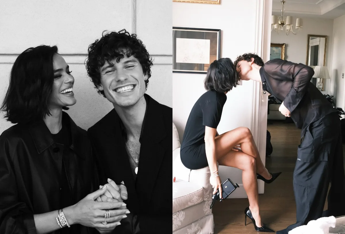 Bruna Marquezine e Shawn Mendes aparecem juntos em evento da Gucci em Milão