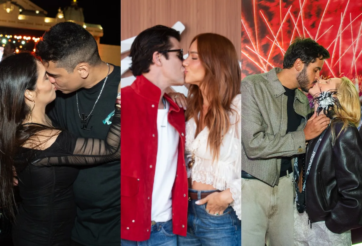 Famosos trocam beijos e curtem shows na primeira noite do Rock in Rio