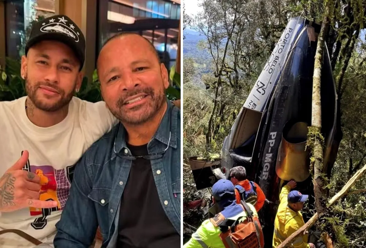 Sigla de Neymar aparece em helicóptero que caiu em Urubici