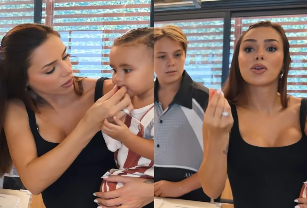 Bruna Biancardi interrompe receita após Mel colocar ímã na boca