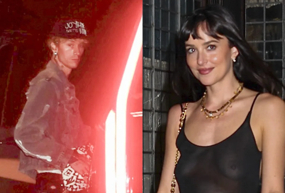 Dakota Johnson e Machine Gun Kelly vão juntos a restaurante em Nova York