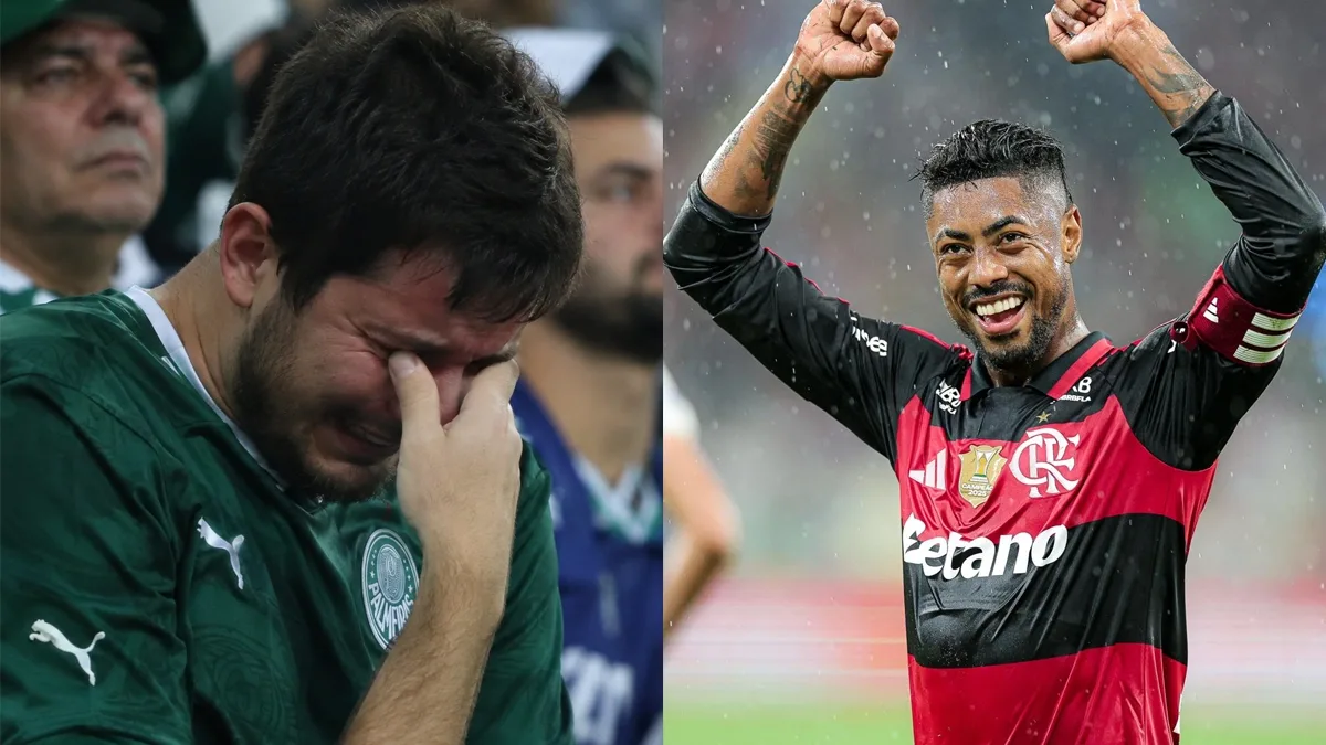 Palmeirenses comemoram empate do Corinthians, mas Flamengo vence no fim