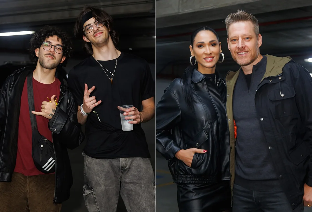 Lucas Fontana e outros famosos acompanham show do Maroon 5 em São Paulo