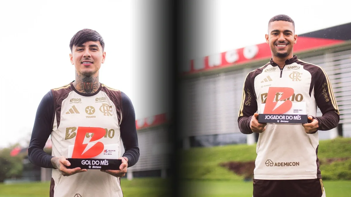 Samuel Lino e Erick Pulgar são escolhidos em prêmios do Flamengo em agosto