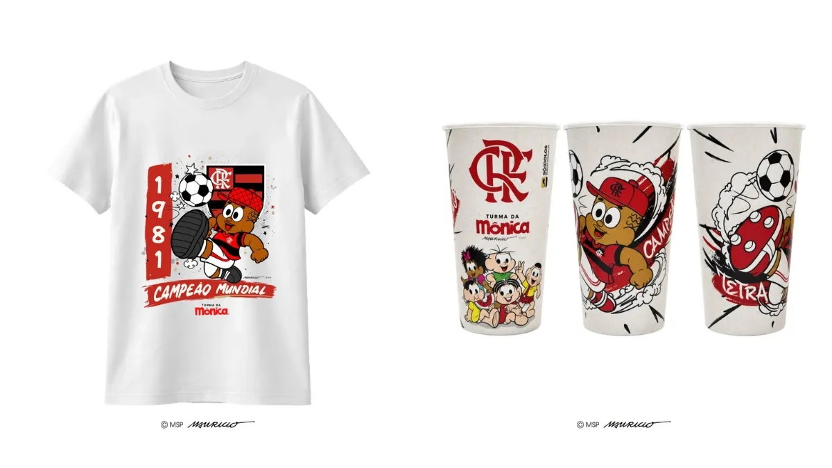Flamengo apresenta linha de produtos com Jeremias em homenagem a Mauricio de Sousa