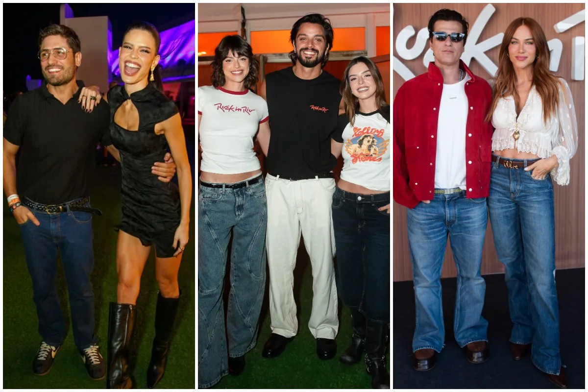 Rock in Rio 2026 reúne famosos com looks roqueiros no primeiro dia
