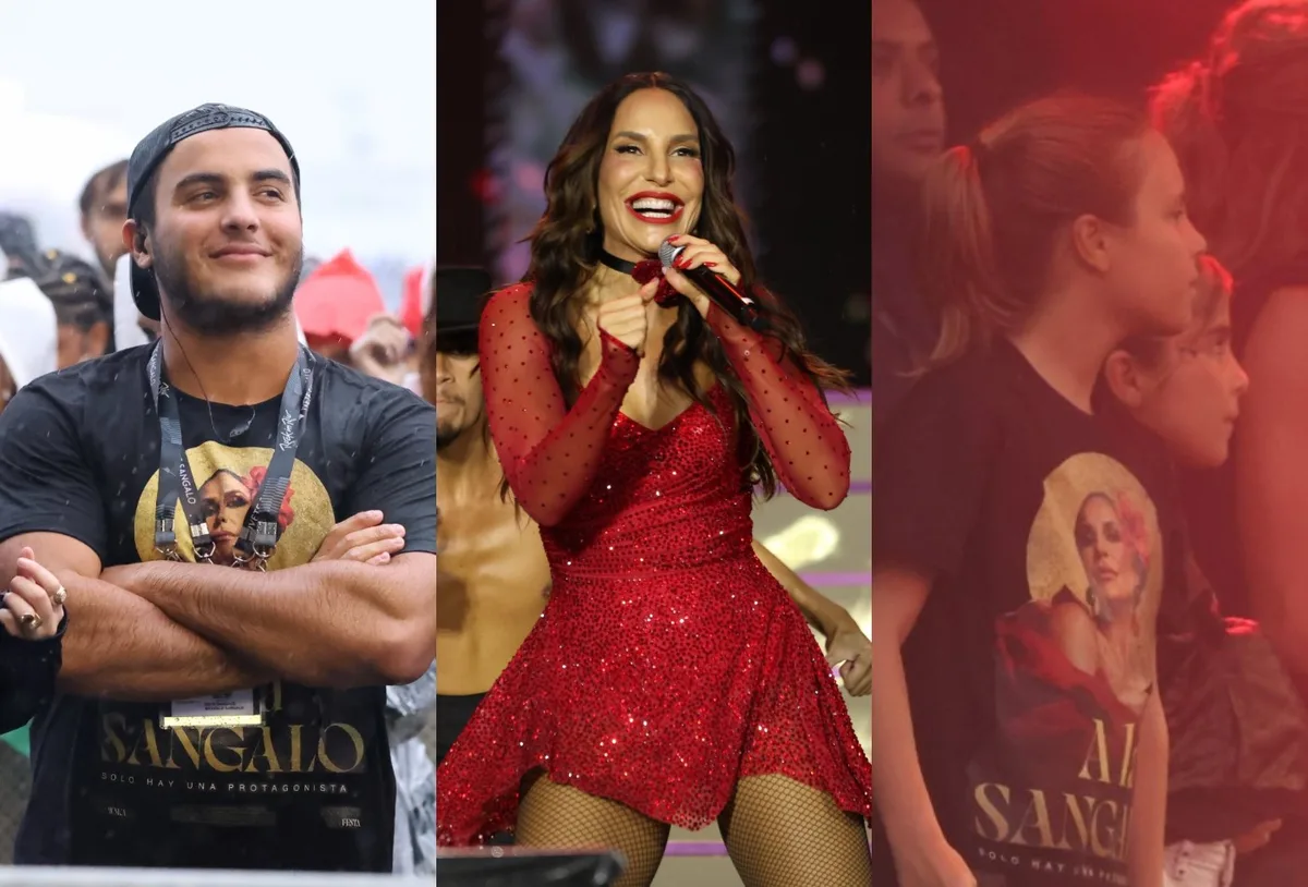 Ivete Sangalo recebe filhos e namorado na plateia do Rock in Rio