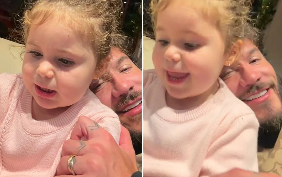Eliezer brinca com filha de 3 anos sobre pronúncia do próprio nome