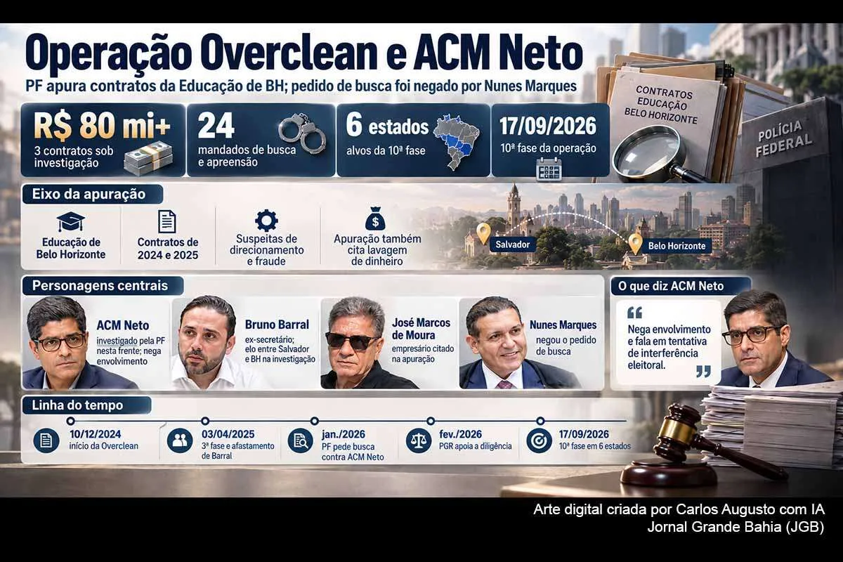 Operação Overclean: PF investiga ACM Neto sobre possível articulação em contratos de R$ 80 milhões; Nunes Marques negou busca, revela CNN Brasil - Jornal Grande Bahia (JGB)