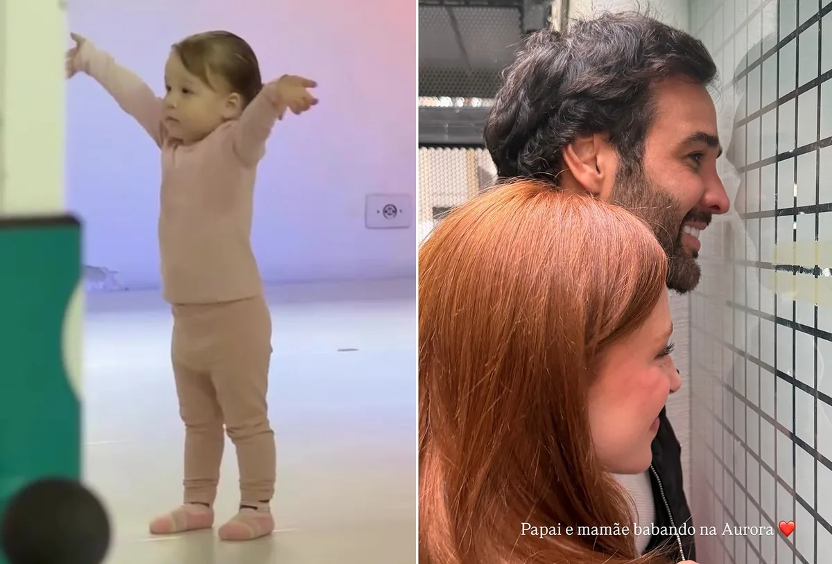 Aurora tem primeira aula de balé e encanta Duda Reis