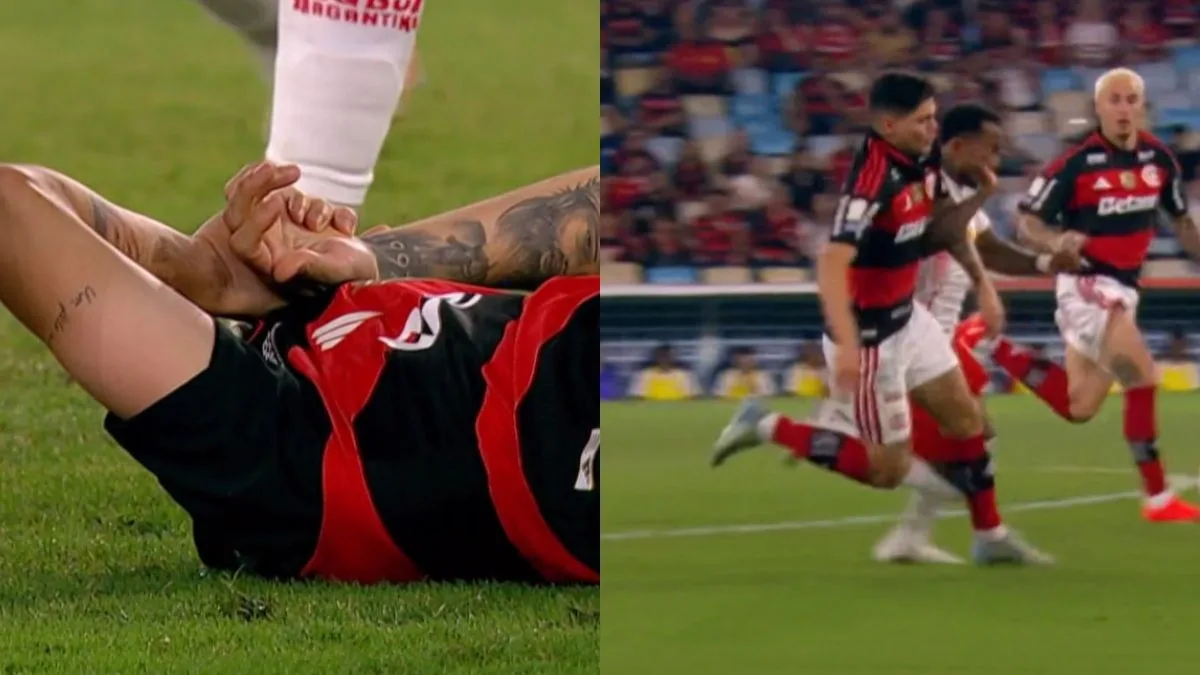 Ayrton Lucas deixa jogo do Flamengo com dores na coxa e preocupa equipe