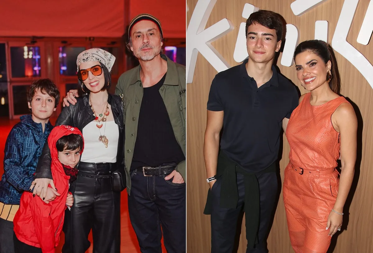 Atores levam filhos e aparecem na segunda noite do Rock in Rio 2026
