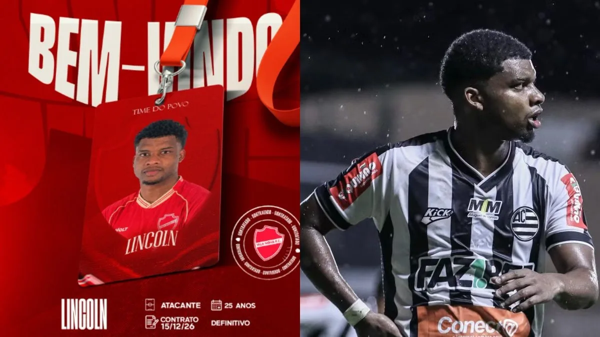 Vila Nova confirma Lincoln para reforçar o ataque até o fim da temporada