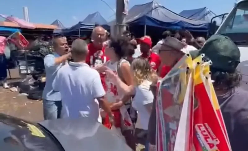 Adriana Accorsi acusa candidato de hostilidade durante ato em feira de Goiânia