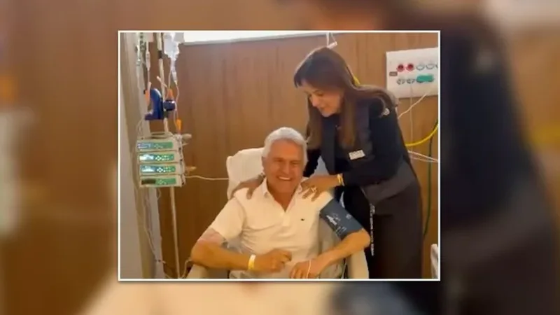 Internado em São Paulo, Ronaldo Caiado anuncia retorno à agenda e apoia Gracinha