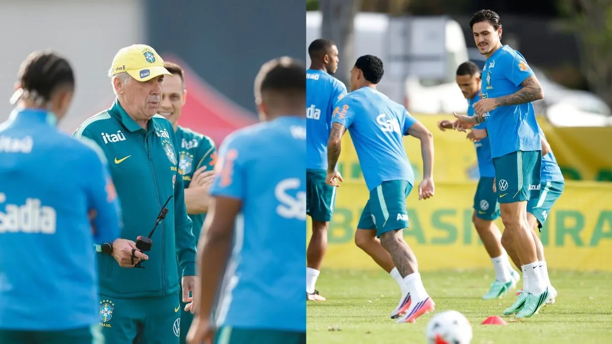 Ancelotti testa Pedro entre os titulares do Brasil contra a Austrália